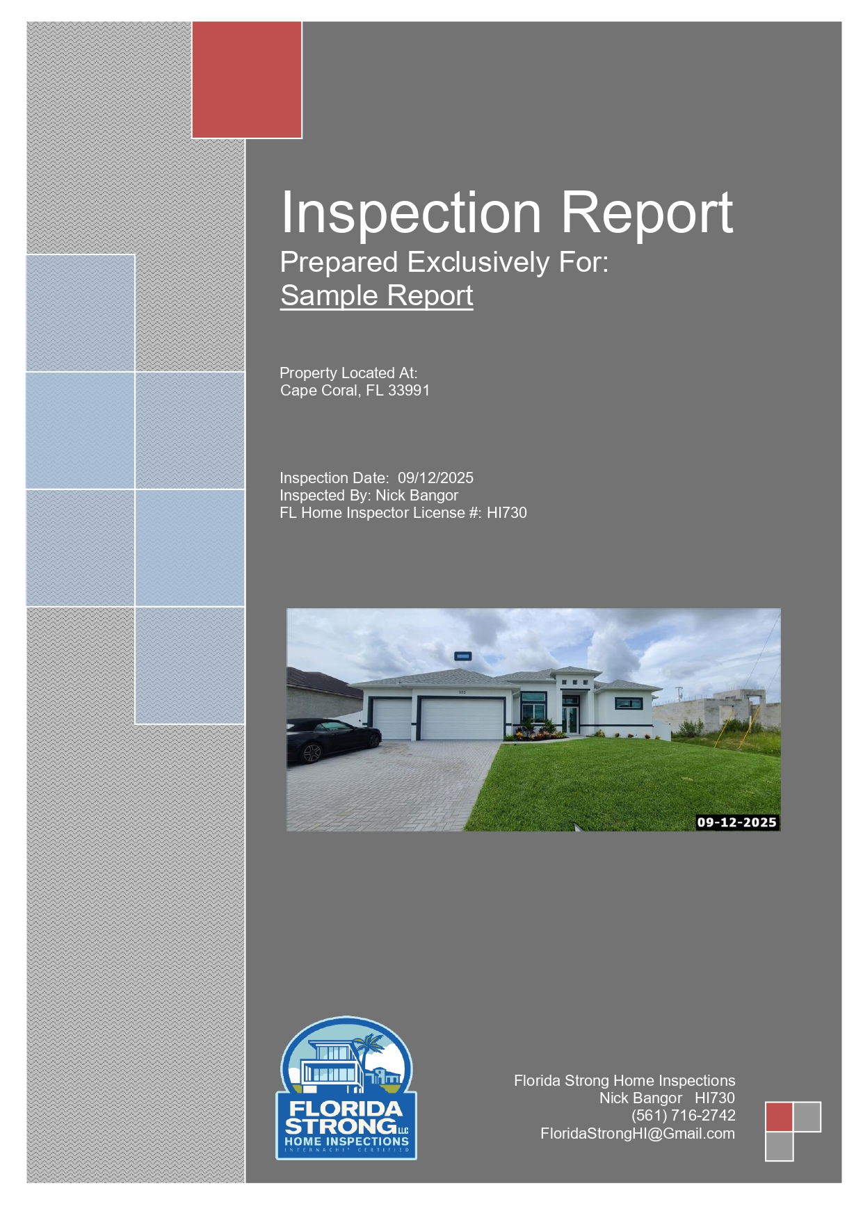 Preview of a Sample Home Inspection Report